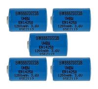 vhbw 5X Piles au Lithium ER14250 Remplacement pour ER3S, ER4, LS14250, LS3, T04/41, T04/51 - Piles spéciales (1200mAh, 3,6V, Li-SOCl2)