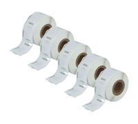 vhbw 5x Rouleau d'étiquettes 12mm x 24mm (1000 étiquettes) compatible avec Dymo LabelWriter 450, 450 Turbo, 450 Duo étiqueteuse