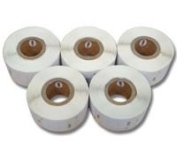 vhbw 5x Rouleau d'étiquettes 12mm x 24mm (1000 étiquettes) compatible avec Dymo LabelWriter 450 Duo, 400 Twin-Turbo, 450 imprimante d'étiquettes
