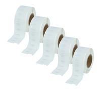 vhbw 5x Rouleau d'étiquettes 12mm x 50mm (220 étiquettes) remplacement pour Dymo 99017 pour étiqueteuse blanc