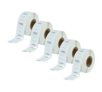 vhbw 5x Rouleau d'étiquettes 25mm x 25mm (750 étiquettes) remplacement pour Dymo S0929120 pour étiqueteuse blanc