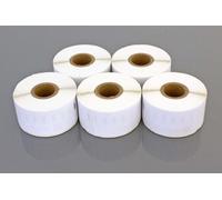 vhbw 5x Rouleau d'étiquettes 36mm x 89mm (260 étiquettes) compatible avec Dymo LabelWriter LW450 Duo, LW450 Twin Turbo imprimante d'étiquettes