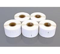 vhbw 5x Rouleau d'étiquettes 41mm x 89mm (300 étiquettes) compatible avec Dymo LabelWriter EL40, EL60 Turbo, EL60 imprimante d'étiquettes