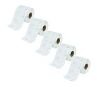 vhbw 5x Rouleau d'étiquettes 54mm x 11mm (1500 étiquettes) compatible avec Dymo LabelWriter 450, 400 Twin Turbo, 450 Duo étiqueteuse