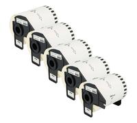 vhbw 5x Rouleau d'étiquettes + support 102mm x 30,48m (1 étiquette) remplacement pour Brother DK-22243 pour étiqueteuse