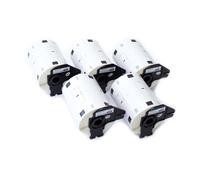 vhbw 5x Rouleau d'étiquettes + support 102mm x 51mm (600 étiquettes) compatible avec Brother PT QL1060N, QL-500, QL-500A étiqueteuse