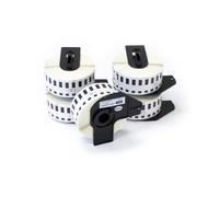 vhbw 5x Rouleau d'étiquettes + support 27mm x 30,48m (1 étiquette) compatible avec Brother PT QL-570, QL-580, QL-580N, QL-650 étiqueteuse