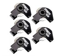 vhbw 5x Rouleau d'étiquettes + support 29mm x 15,24m (1 étiquette) compatible avec Brother PT QL-1050, QL1060N, QL1050N étiqueteuse blanc