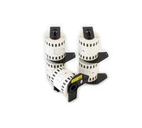 vhbw 5x Rouleau d'étiquettes + support 62mm x 15,24m (1 étiquette) compatible avec Brother PT QL560VP étiqueteuse - premium jaune