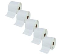 vhbw 5x Rouleau d'étiquettes thermique 25,4mm x 76,2mm (2000 étiquettes) compatible avec Toshiba TEC B-EV4D étiqueteuse - autocollant blanc