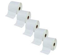 vhbw 5x Rouleau d'étiquettes thermique 25,4mm x 76,2mm (2000 étiquettes) compatible avec Toshiba TEC B572 étiqueteuse - autocollant blanc
