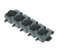 vhbw 5X Rouleaux d'encre Noir Compatible avec Sharp EL-1607P | EL-1801C, EL-1195H calculatrice imprimante, caisse enregistreuse