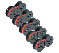 vhbw 5x Rouleaux d'encre noir-rouge compatible avec Triumph-Adler Twen 131, 1218 calculatrice imprimante, caisse enregistreuse