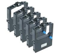 vhbw 5x Ruban encreur compatible avec Bosch PDR 200 imprimante matricielle ou de reçus - noir