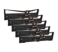 vhbw 5x Ruban encreur compatible avec Epson LQ890, LQ590, FX-590, FX590, FX-890, LQ-590, FX890 imprimante matricielle ou de reçus - violet