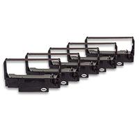 vhbw 5x Ruban encreur compatible avec Epson M 188 D, M 262 A, M 51 PD, M-U300, M 188 A, M 188 B imprimante matricielle ou de reçus - noir