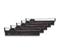 vhbw 5x Ruban encreur compatible avec Epson PLQ 20, PLQ20, PLQ 20 D, PLQ 20 CS, PLQ 20 DM imprimante matricielle ou de reçus - noir