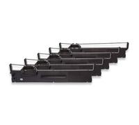vhbw 5x Ruban encreur compatible avec Epson PLQ 22 CSM USB, PLQ 22 M imprimante matricielle ou de reçus - noir