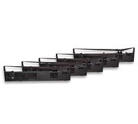 vhbw 5x Ruban encreur d'écriture compatible avec Epson série LQ 2100, LQ 2170, LQ 2180, LQ 2190, LQ 2190 N imprimante matricielle ou de reçus - noir G