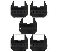 vhbw 5x Ruban encreur compatible avec Olivetti ET Personal 510, 56, 55, 550, 540 machine à écrire - noir