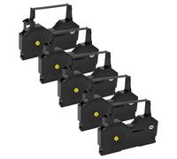 vhbw 5x Ruban encreur compatible avec Olympia Traveller Electronic machine à écrire - ruban carbone, noir