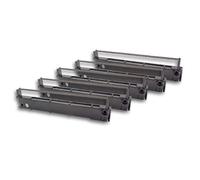 vhbw 5x Ruban encreur compatible avec Philips 1421, 1041, 1435, 1433 Plus, 1431, 1433, 1432 imprimante matricielle ou de reçus - noir