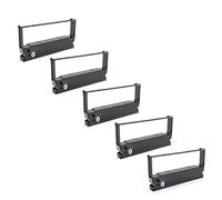 vhbw 5x Ruban encreur compatible avec Towa ET 7626 F, Prosper 7626 F, ET 7600 Serie, ET 7626 imprimante matricielle ou de reçus - noir
