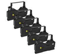 vhbw 5x Ruban encreur compatible avec Triumph-Adler Alpha 2002, Alpha 2001 machine à écrire - ruban carbone, noir