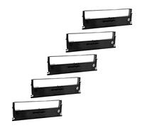 vhbw 5x Ruban encreur d'écriture compatible avec Epson LQ-50 imprimante matricielle ou de reçus - noir