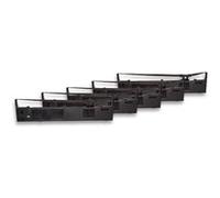 vhbw 5x Ruban encreur compatible avec Epson série LQ 2100, LQ 2170, LQ 2190, LQ 2180, LQ 2190 N imprimante matricielle ou de reçus - noir