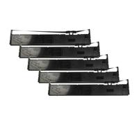 vhbw 5x Ruban encreur remplacement pour Epson C13S015384, S015384 pour imprimante matricielle ou de reçus - noir
