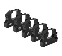 vhbw 5x Ruban encreur remplacement pour Epson ERC-28, ERC-28B, C43S015227 pour imprimante matricielle ou de reçus - noir