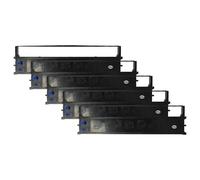 vhbw 5x Ruban encreur remplacement pour OKI 43571802BE, 43571802 pour imprimante matricielle ou de reçus - noir