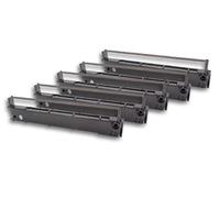 vhbw 5x Ruban encreur remplacement pour Seiko SP800 pour imprimante matricielle ou de reçus - noir