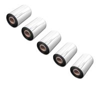 vhbw 5x Ruban transfert thermique compatible avec Citizen CL-S6621, CL-S6621XL imprimante d'étiquette résistante 100mmx300m résine/cire