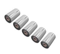 vhbw 5x Ruban transfert thermique compatible avec Godex RT700, G530, G500, EZPI 1300 imprimante d'étiquette résistante 110mmx300m résine/cire noir