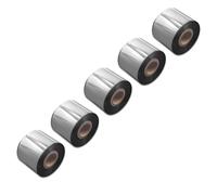 vhbw 5x Ruban transfert thermique compatible avec Godex RT700, G530, G500, EZPI 1300 imprimante d'étiquette résistante 50 mm x 300m résine/cire noir