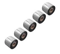 vhbw 5x Ruban transfert thermique compatible avec Toshiba Tec B-FV4T, B-EX4T2 imprimante d'étiquette résistante 50 mm x 300m résine/cire noir