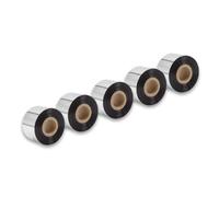 vhbw 5x Ruban transfert thermique compatible avec Zebra XiII, Xi4, Xi220, Xi170, Xi140 imprimante d'étiquette résistante 40mmx300m cire-plus