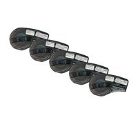 vhbw 5x Rubans compatible avec Brady BMP21-LAB, BMP21-PLUS, ID PAL, BMP21, LABPAL imprimante d'étiquettes 19,05mm Noir sur Blanc, Vinyle