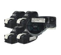 vhbw 5x Rubans compatible avec Brady M210-LAB, M211 imprimante d'étiquettes 6,4m x 12,7mm Noir sur Blanc, nylon