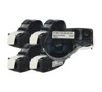 vhbw 5x Rubans compatible avec Brady M210-LAB, M211 imprimante d'étiquettes 6,4m x 19,05mm Noir sur Blanc, nylon