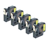 vhbw 5x Rubans compatible avec Dymo RhinoPro 6000, 5000, 3000, ILP 219