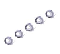 vhbw 5x Rubans de marquage 3D compatible avec Dymo 1855, Jet, Junior, 1755, 1765, 1805 imprimante d'étiquettes 3m x 9mm Blanc sur Bleu