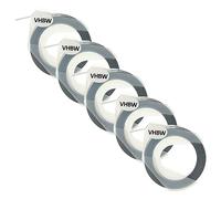 vhbw 5x Rubans de marquage 3D compatible avec Dymo Label Buddy 20008, Mini, Maxi 1755 imprimante d'étiquettes 3m x 9mm Blanc sur Noir