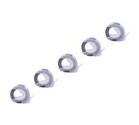 vhbw 5x Rubans de marquage 3D compatible avec Dymo Mini, Omega imprimante d'étiquettes 9mm Blanc sur Bleu