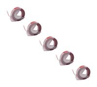 vhbw 5x Rubans de marquage 3D compatible avec Dymo Office-Mate II, Organizer Xpress Pro imprimante d'étiquettes 9mm Blanc sur Rouge
