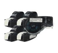 vhbw 5x Rubans remplacement pour Brady BM21-750-499 pour imprimante d'étiquettes 6,4m x 19,05mm Noir sur Blanc, nylon