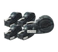 vhbw 5x Rubans remplacement pour Brady M21-375-423 pour imprimante d'étiquettes 6,4m x 9,53mm Noir sur Blanc, polyester permanent