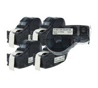 vhbw 5x Rubans remplacement pour Brady M21-500-595-WT pour imprimante d'étiquettes 6,4m x 12,7mm Noir sur Blanc, vinyle